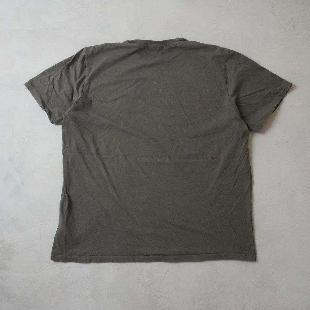 The North Face Mens XL Circular Design Graphic Logo T-Shirt Olive Green